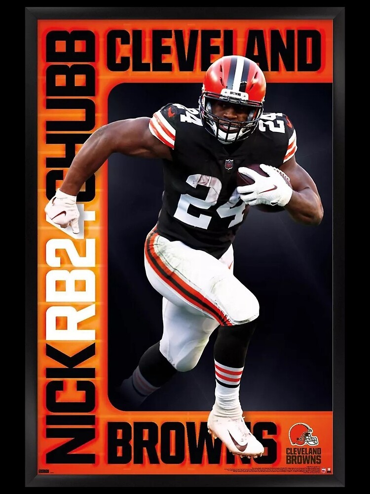 New CLEVELAND BROWNS Dawg in Football Jersey POSTER Art Print