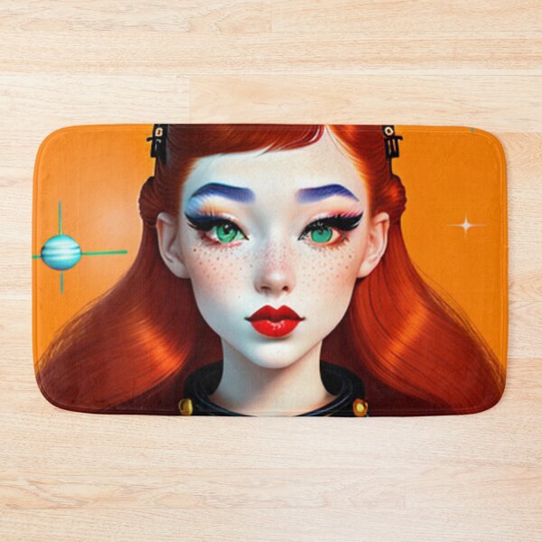 Item preview, Retro Redhead Astronaut Redheaded Anime Girl Space Spacesuit  designed and sold by CoffeeIsATrip.