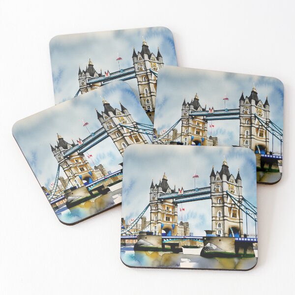 Item preview, Tower bridge of London in water color designed and sold by Photopat.