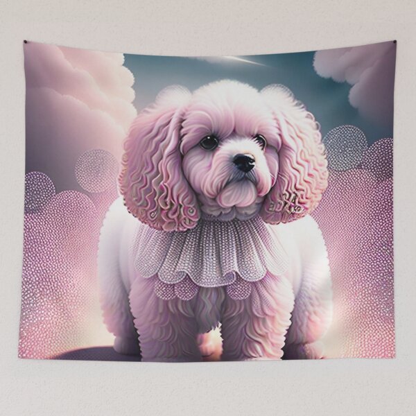 Item preview, Soft as Cloud Pink Poodle designed and sold by purplesensation.