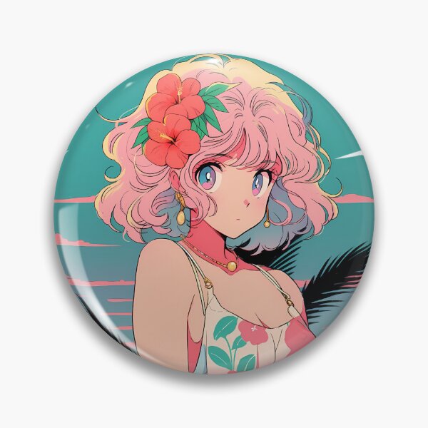 Item preview, Cute anime 80s beach blonde girl 11- Retro designed and sold by octoboobs.