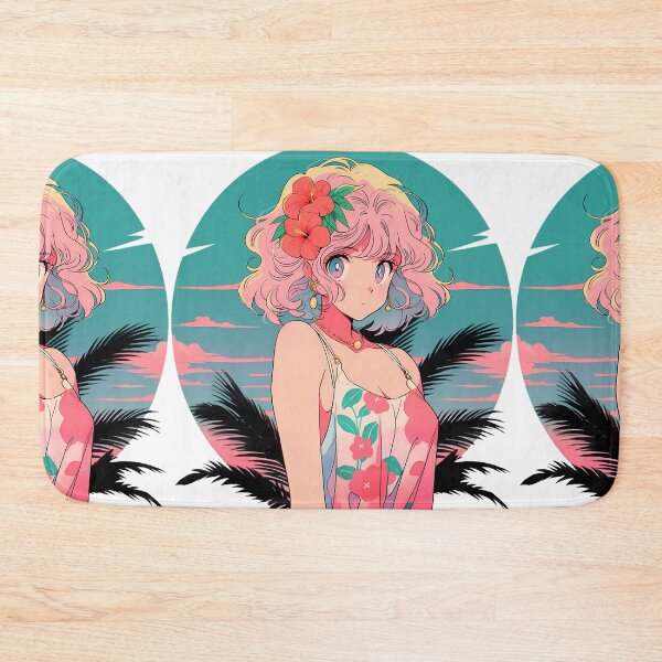 Item preview, Cute anime 80s beach blonde girl 11- Retro designed and sold by octoboobs.