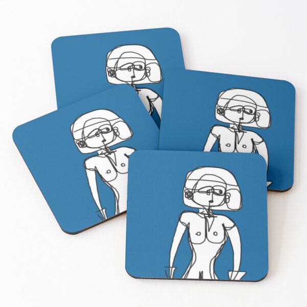 Item preview, Damsel on blue background designed and sold by Atticus88.