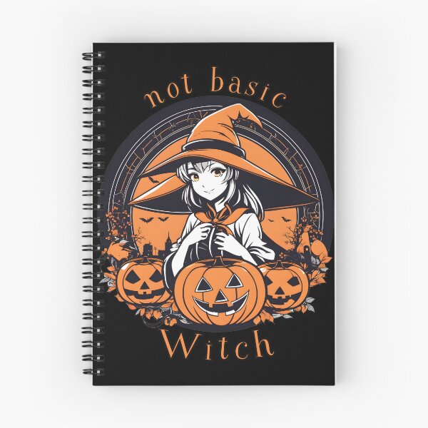Item preview, Not Basic Witch Cute Anime Witch with Halloween Pumpkins designed and sold by DevemDavam.