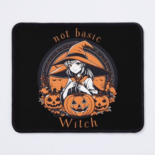 Item preview, Not Basic Witch Cute Anime Witch with Halloween Pumpkins designed and sold by DevemDavam.