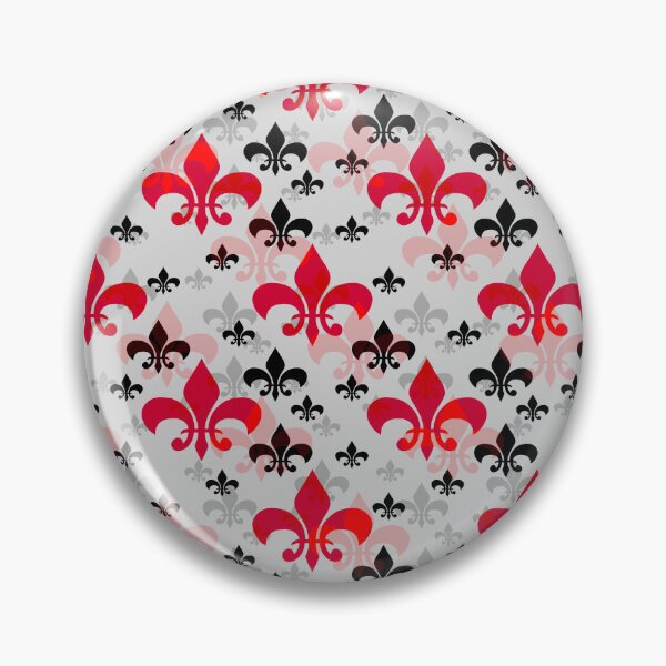 Item preview, Red Black Fleur De Lis designed and sold by PatternTitan.