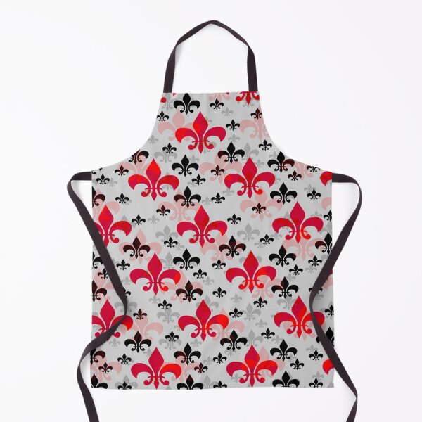 Item preview, Red Black Fleur De Lis designed and sold by PatternTitan.