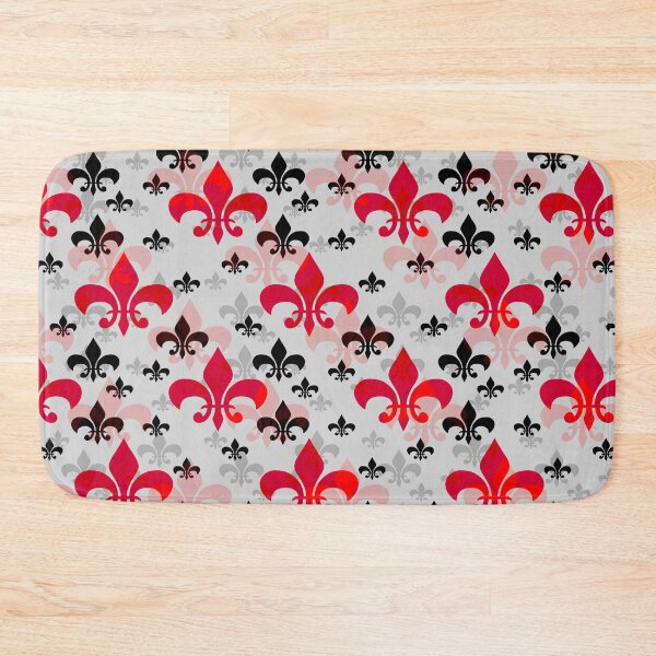 Item preview, Red Black Fleur De Lis designed and sold by PatternTitan.