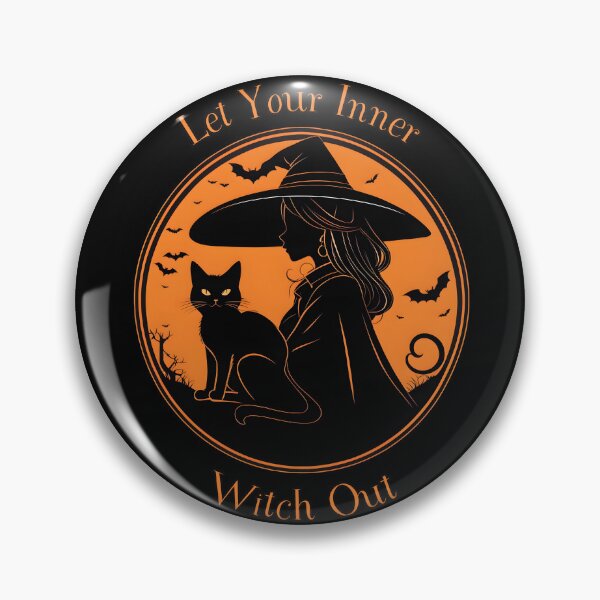 Item preview, Halloween Witch Silhouette with Black Cat designed and sold by DevemDavam.