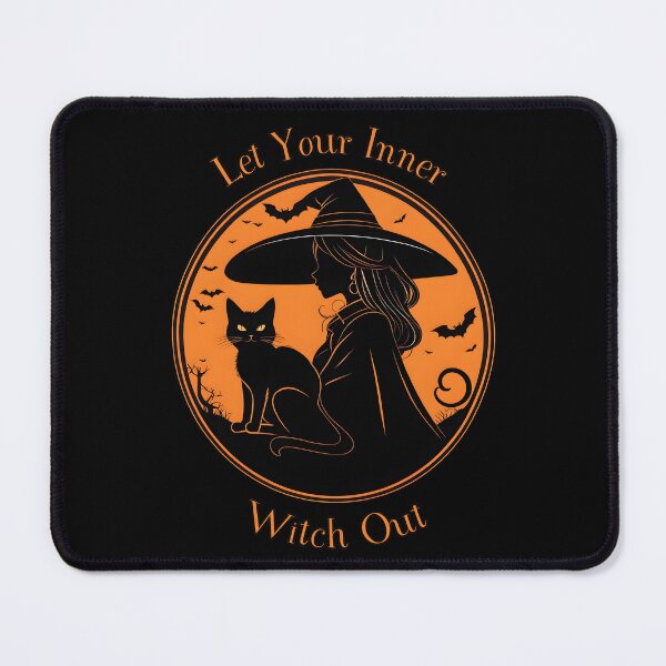 Item preview, Halloween Witch Silhouette with Black Cat designed and sold by DevemDavam.
