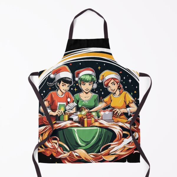 Item preview, Christmas Elves: Gift Wrapping by the Table designed and sold by BNCH44.