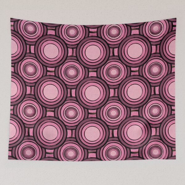 Item preview,   Sanaris Retro Pink Circles Pattern - Geometric Vintage Design designed and sold by Almanzart.
