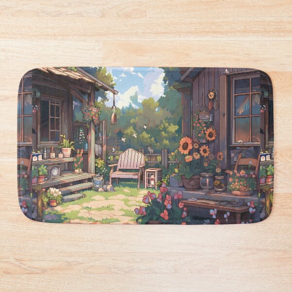 Item preview, Anime garden scene, pixel art- Relaxing designed and sold by octoboobs.