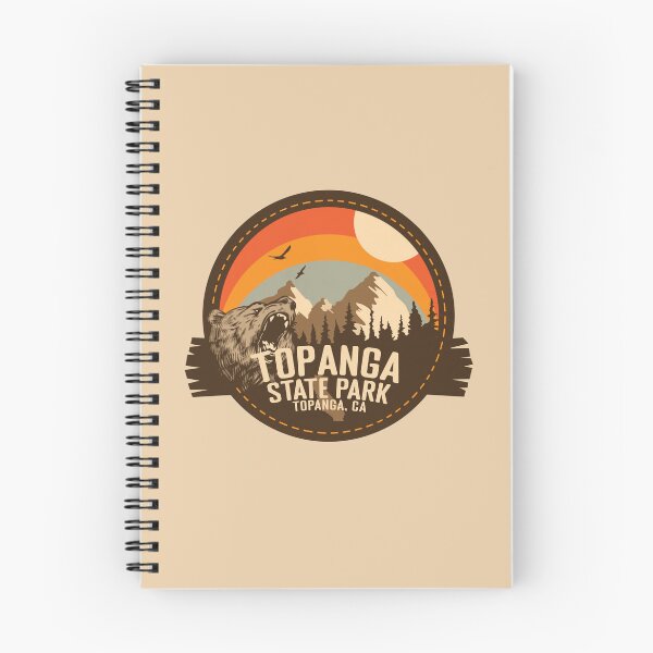 Item preview, Topanga State Park California - CA Retro Souvenir Badge designed and sold by mountainfad.