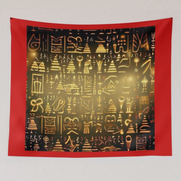 Item preview, Christmas Egyptian Hieroglyphs 2 designed and sold by CrankyOldDude.