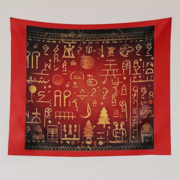 Item preview, Christmas Egyptian Hieroglyphs 4 designed and sold by CrankyOldDude.