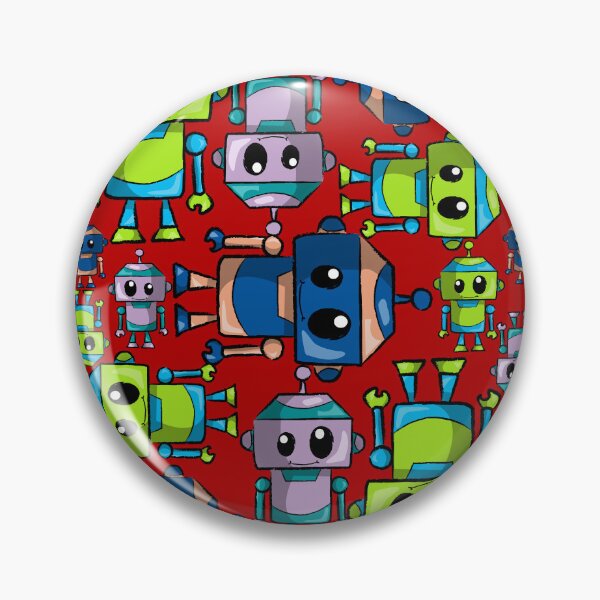Item preview, Whimsical Robot Stack – Colorful Cartoon Robot Pile designed and sold by Fun Funky Designs.
