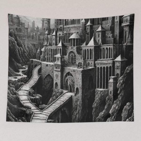 Item preview, Mystical Mountain Fortress designed and sold by VisionDuke.