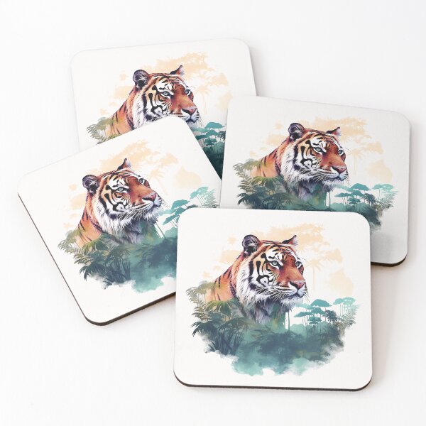 Item preview, Tiger Double Exposure Art designed and sold by Ninuninunu.