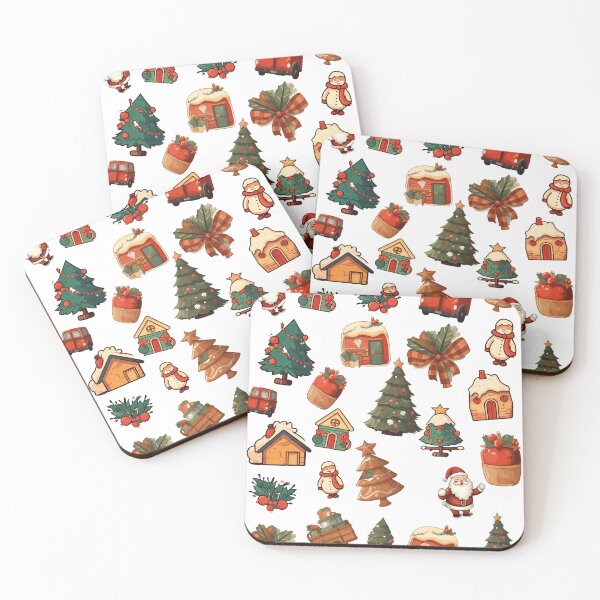 Artikelvorschau, Klassisches Weihnachtsmuster: Bäume, Geschenke, Schneemänner, Weihnachtsmann entworfen und verkauft von BNCH44.