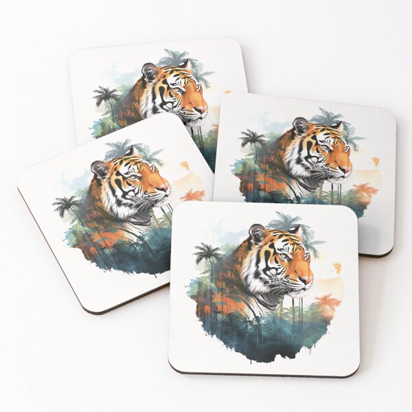 Item preview, Tiger Double Exposure Art designed and sold by Ninuninunu.