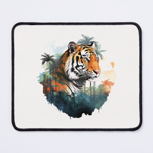 Item preview, Tiger Double Exposure Art designed and sold by Ninuninunu.