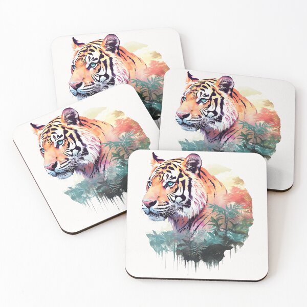 Item preview, Tiger Double Exposure Art designed and sold by Ninuninunu.