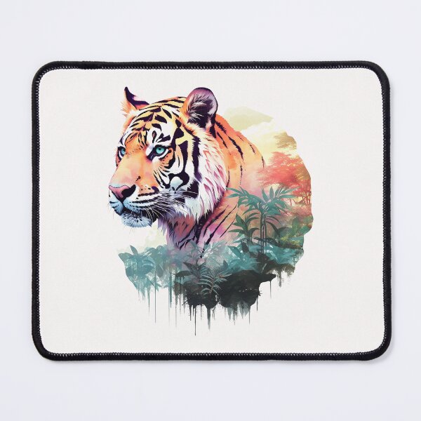 Item preview, Tiger Double Exposure Art designed and sold by Ninuninunu.