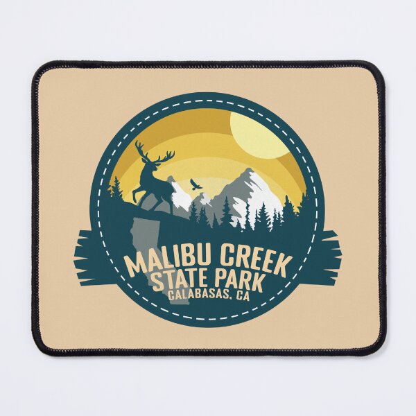 Item preview, Malibu Creek State Park California - CA Retro Souvenir Badge designed and sold by mountainfad.