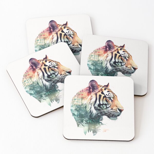 Item preview, Tiger Double Exposure Art designed and sold by Ninuninunu.