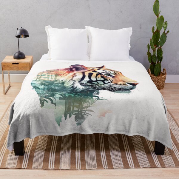 Item preview, Tiger Double Exposure Art designed and sold by Ninuninunu.