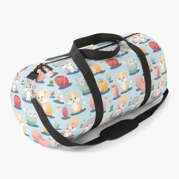 Item preview, Seamless pattern cute cat on blue background designed and sold by hAITHAM1985.