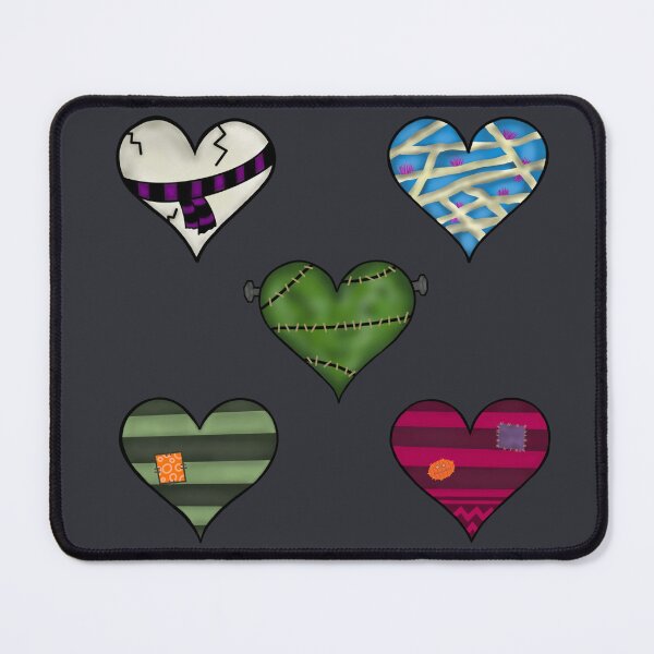 Item preview, Cute Monster inspired hearts designed and sold by Coastersells.