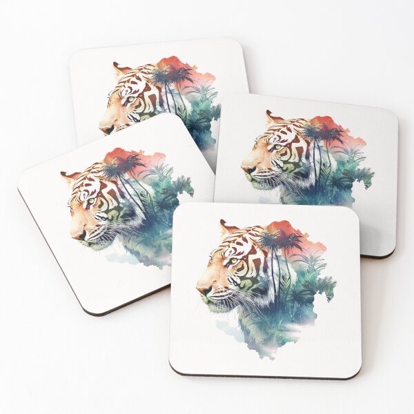 Item preview, Tiger Double Exposure Art designed and sold by Ninuninunu.