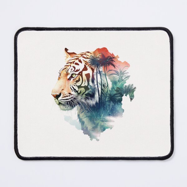 Item preview, Tiger Double Exposure Art designed and sold by Ninuninunu.