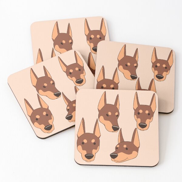 Item preview, Cute red doberman dog face pattern  designed and sold by Yaragold.
