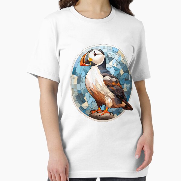 Item preview, Puffin sea bird mosaic style in a circle  designed and sold by Actualytee.