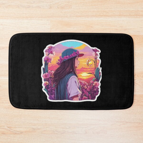 Item preview, Beautiful Girl Watching Sunset over Floral Field designed and sold by Ridiculam Toga.