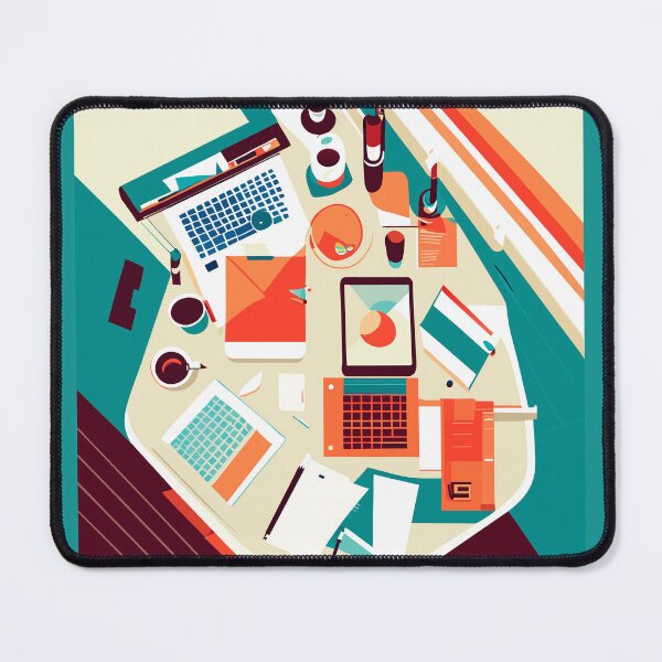 Item preview, Top view of a graphic designer´s working table designed and sold by natalianormand.