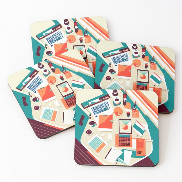 Item preview, Top view of a graphic designer´s working table designed and sold by natalianormand.