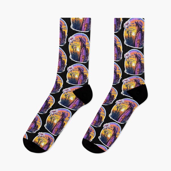Item preview, Girl Traveler Watching Sunset over Lily Field designed and sold by Ridiculam Toga.