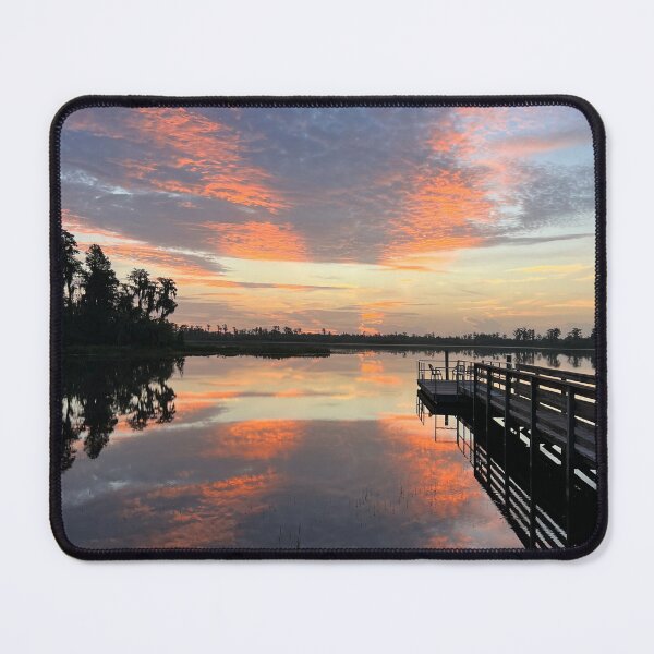 Item preview, Sunrise in the shape of an X Reflection Lake Clouds designed and sold by JMyersPhotos.