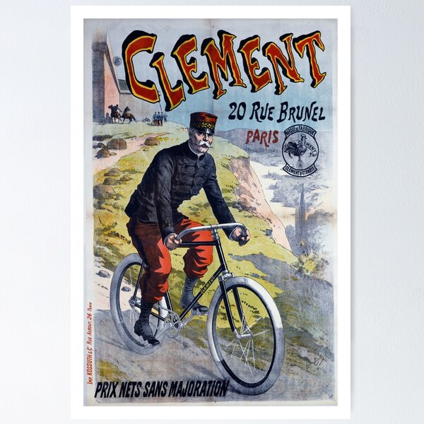 Artikelvorschau, Cycles Clément-Plakat entworfen und verkauft von Cartsandrab.