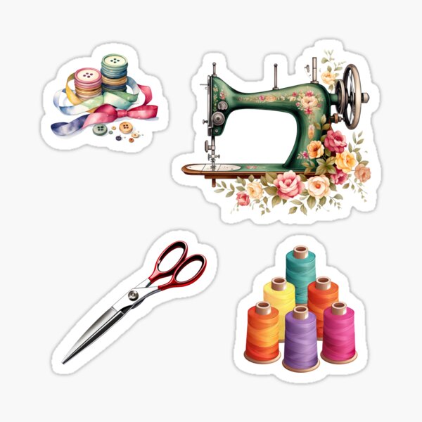 Colored Sewing Thread Spools Sticker by YumeeCraft