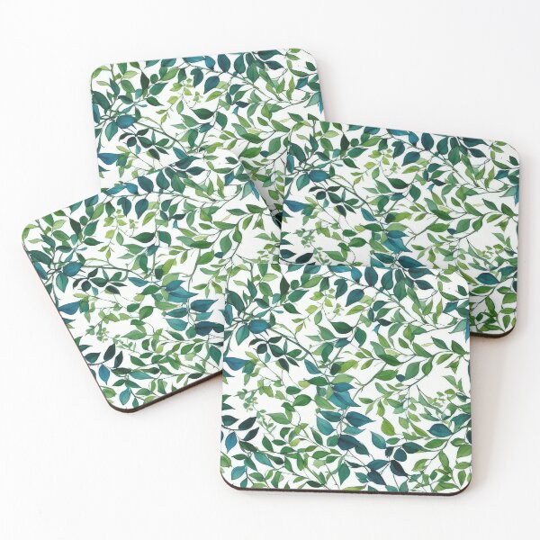 Item preview, Concept Art Vine and Leaf, Blue, Green, White Patterns designed and sold by Bilisik.