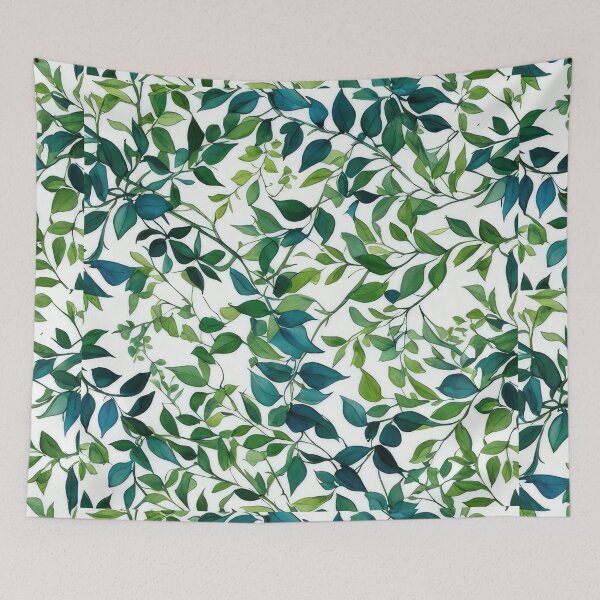 Item preview, Concept Art Vine and Leaf, Blue, Green, White Patterns designed and sold by Bilisik.