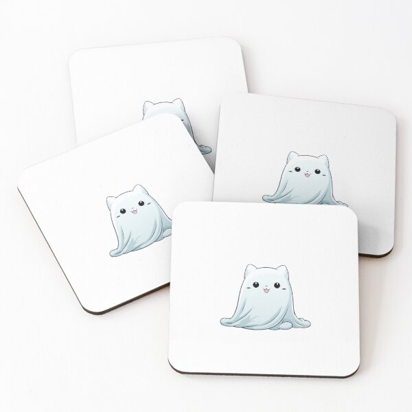 Item preview, Smiling ghost cat designed and sold by PawelNature.