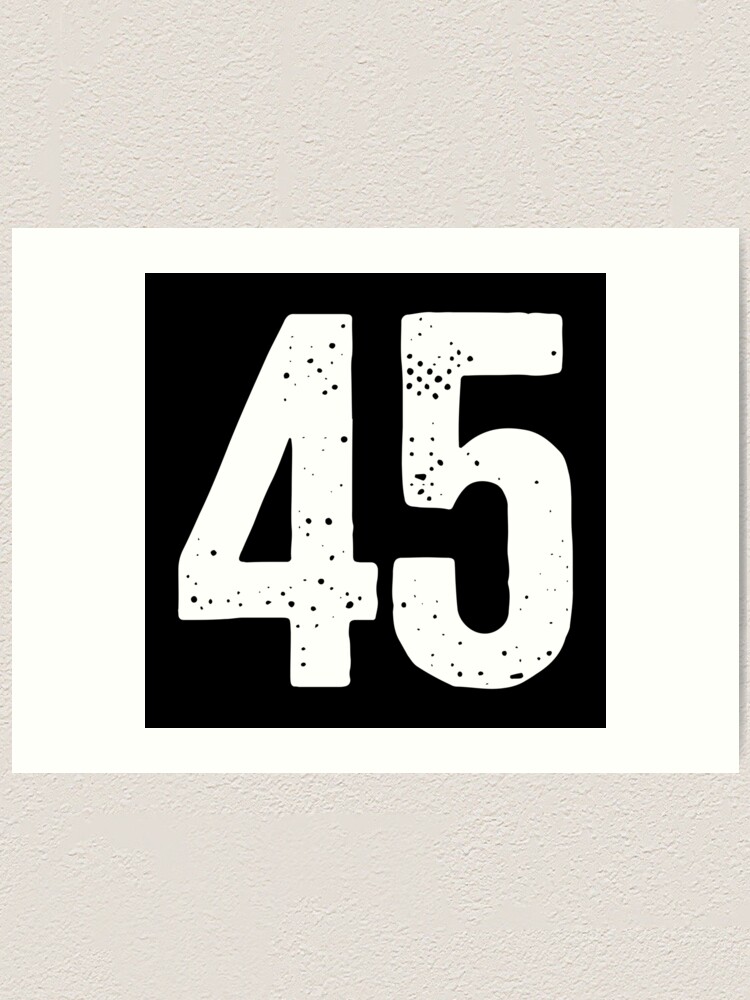 アメリカン　カントリー　額　ポスター　シリアルナンバー入り Number 45 USA