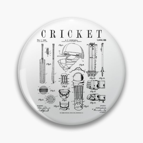 Item preview, Cricket Cricketer Batsman Bowler Vintage Sports Patent Print designed and sold by GrandeDuc.