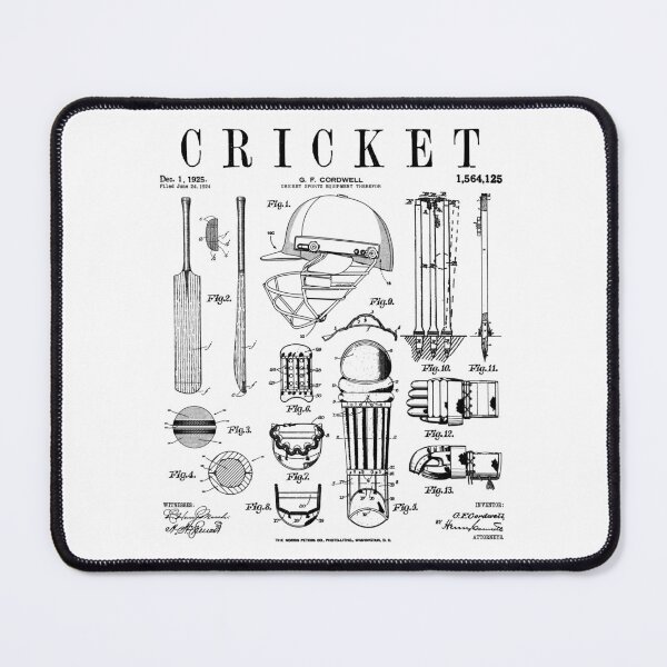 Item preview, Cricket Cricketer Batsman Bowler Vintage Sports Patent Print designed and sold by GrandeDuc.